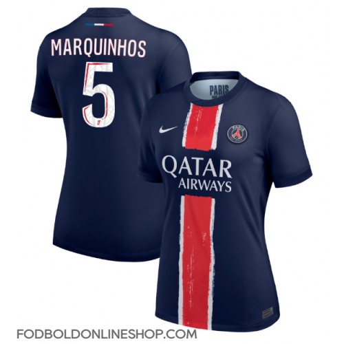 Paris Saint-Germain Marquinhos #5 Hjemmebanetrøje Dame 2024-25 Kortærmet